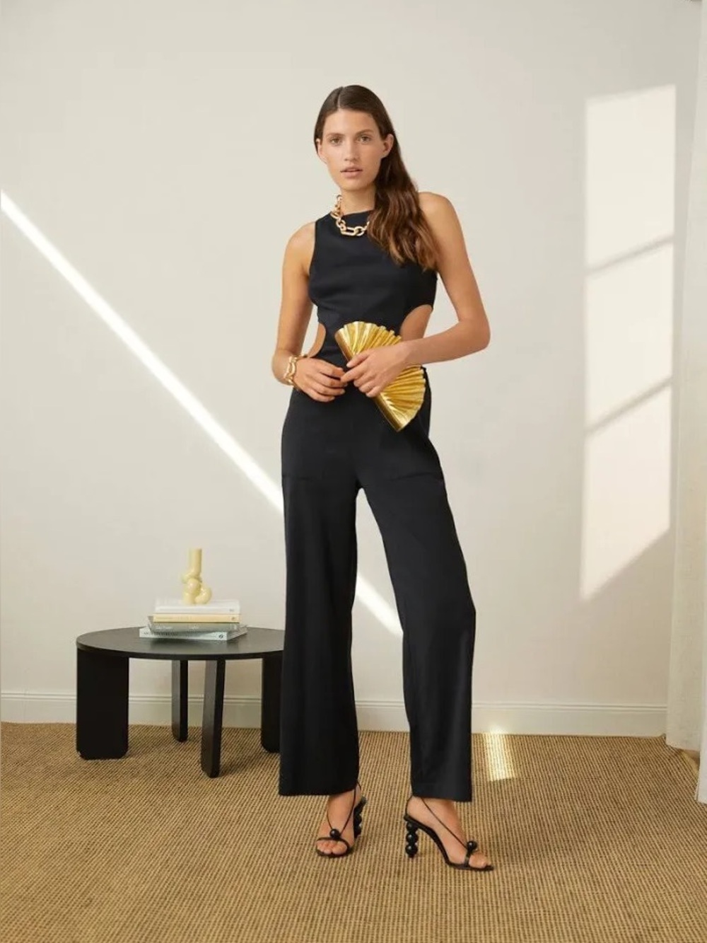 Cult Gaia Gillian Cutout Detail Sleeveless Jumpsuit m